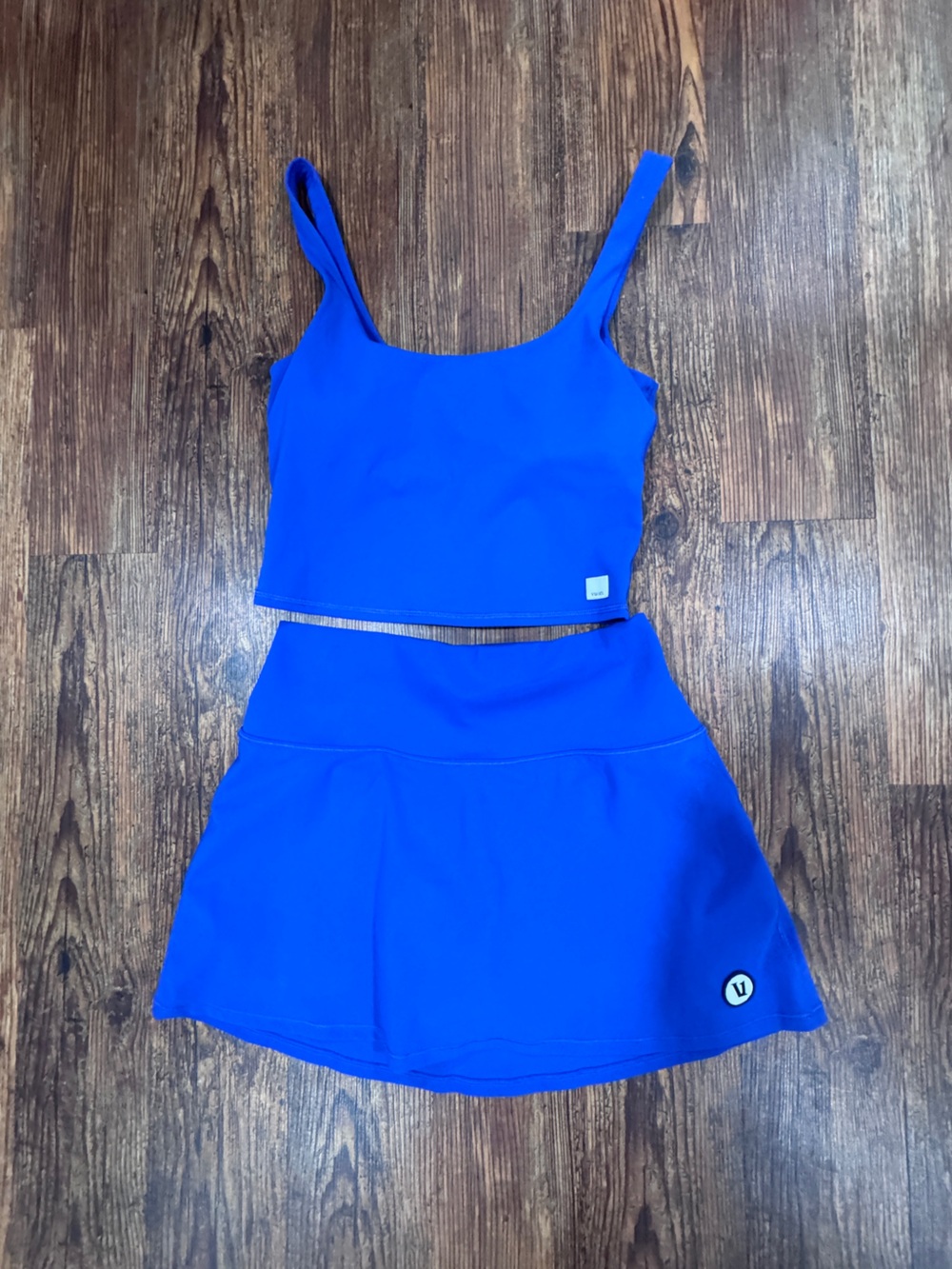 Blue Vuori tennis outfit